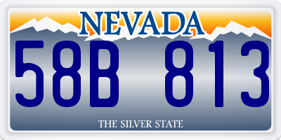 NV license plate 58B813