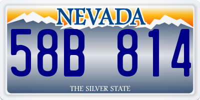 NV license plate 58B814