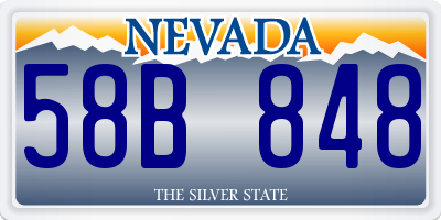 NV license plate 58B848