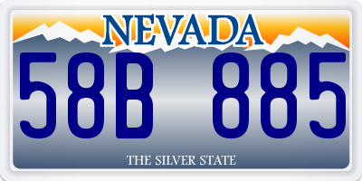 NV license plate 58B885