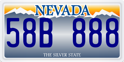 NV license plate 58B888