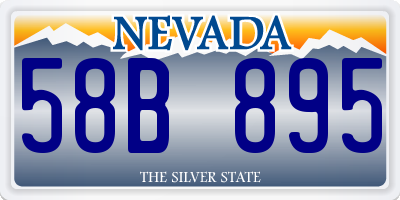 NV license plate 58B895