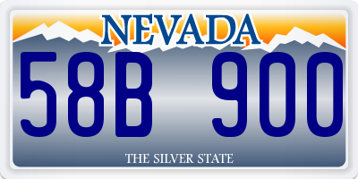 NV license plate 58B900