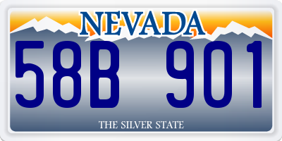 NV license plate 58B901