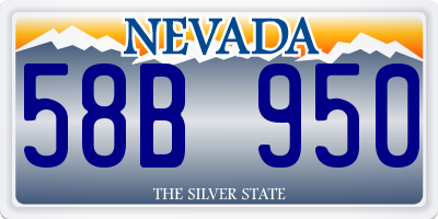 NV license plate 58B950