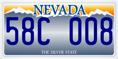 NV license plate 58C008
