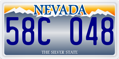 NV license plate 58C048