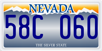 NV license plate 58C060