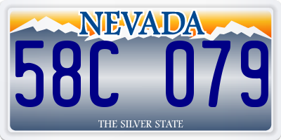 NV license plate 58C079