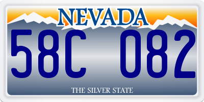 NV license plate 58C082