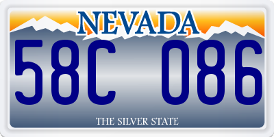 NV license plate 58C086