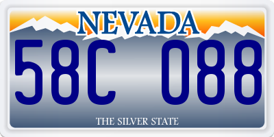 NV license plate 58C088