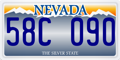 NV license plate 58C090