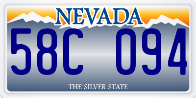 NV license plate 58C094