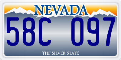 NV license plate 58C097