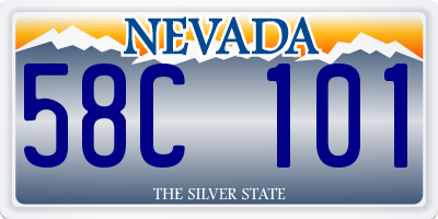 NV license plate 58C101
