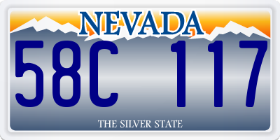 NV license plate 58C117