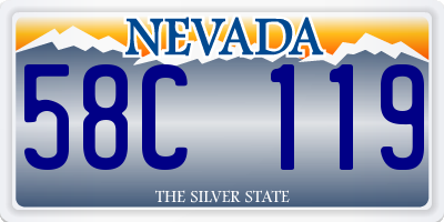 NV license plate 58C119