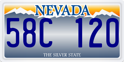 NV license plate 58C120