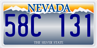 NV license plate 58C131