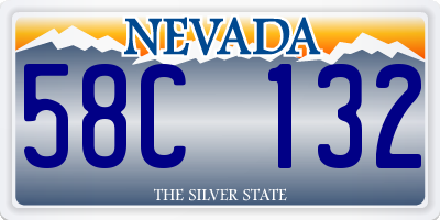 NV license plate 58C132