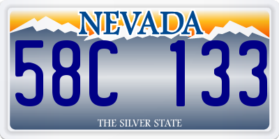 NV license plate 58C133