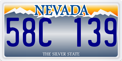 NV license plate 58C139