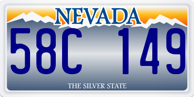 NV license plate 58C149