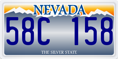 NV license plate 58C158