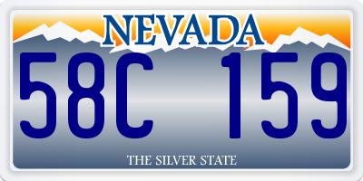 NV license plate 58C159