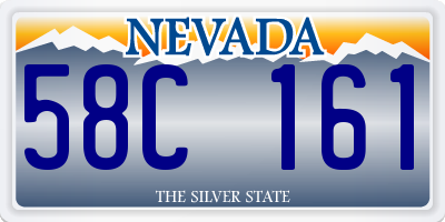 NV license plate 58C161