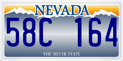NV license plate 58C164