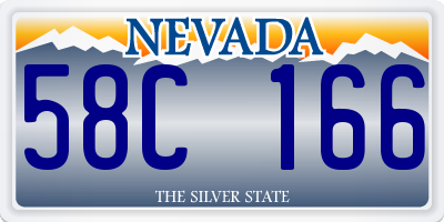 NV license plate 58C166