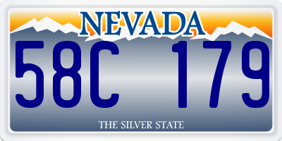 NV license plate 58C179