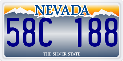 NV license plate 58C188