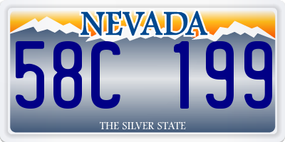 NV license plate 58C199