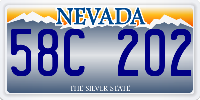 NV license plate 58C202