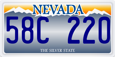 NV license plate 58C220