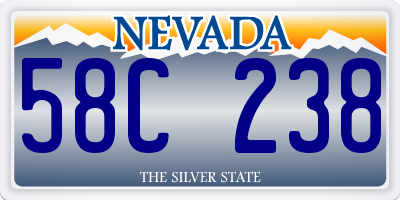 NV license plate 58C238