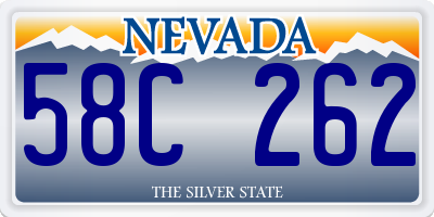 NV license plate 58C262