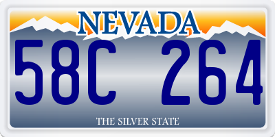 NV license plate 58C264