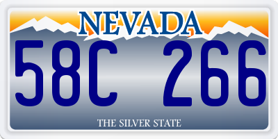 NV license plate 58C266