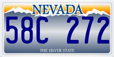 NV license plate 58C272