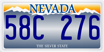 NV license plate 58C276