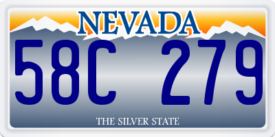 NV license plate 58C279