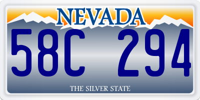 NV license plate 58C294
