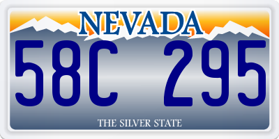 NV license plate 58C295