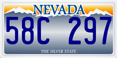 NV license plate 58C297