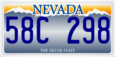 NV license plate 58C298