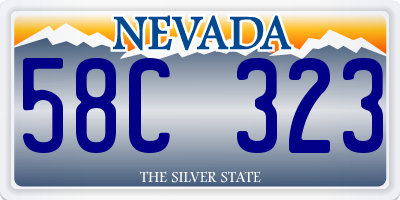 NV license plate 58C323